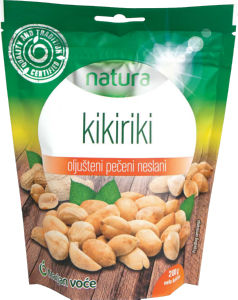 Arašidi Natura, luščeni, pečeni, neslani, 200g