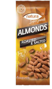 Mandlji Natura Super Snack, praženi in slani, 60 g