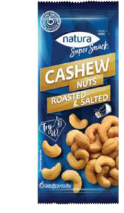 Indijski oreščki Natura Super Snack, praženi, slani, 60 g