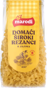 Testenine Marodi, široki rezanci z jajci, domači, 400 g