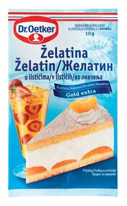 želatina v lističih bela