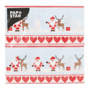 Serviete Lovely santa, 3 slojne, 33 x 33 cm, 20/1