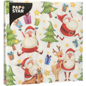 Serviete Happy Santa, 3 slojne, 33 x 33 cm, 20/1