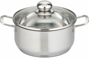 Kozica Brillant Plus, s steklenim pokrovom, visoka, 20 cm, 3,2 l