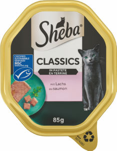 hrana za mačke z lososom, sheba, 85 g