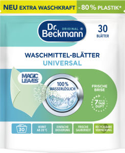 detergent za pranje perila v lističih universal magic leaves, dr.beckmann, 20/1