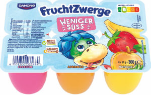 sadna skuta, jagoda, marelica in banana, fruchtzwerge, 300 g