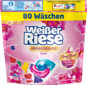 Pralni prašek Weisser Riese, kapsule, Aromatherapy, Orchid Color, 80 pranj