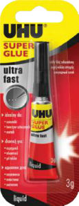 Lepilo Uhu, super glue jum, 12x3g
