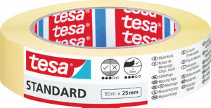 Trak zaščitni Tesa, pleskarski, Krepp, 25 mm x 50 m