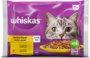 hrana za mačke, piščanec in puran, whiskas, 4 x 85 g