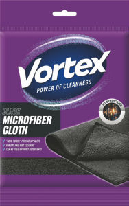 Krpa Vortex, iz mikrovlaken črna