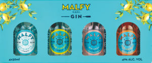 gin mini set, malfy, 4x50ml