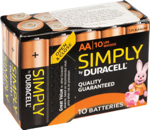 Baterijski Vložki Duracell Simply MN1500 AA 10 baterij
