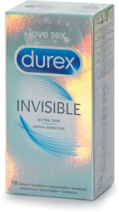 kondomi invisible extra sensitive, durex, 10/1