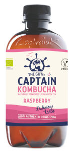 Pijača Bio Gutsy Captain Kombucha, malina, 400 ml