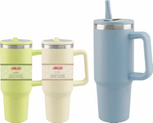 Vrč termo s slamico, sortirane barve, 0,85 l