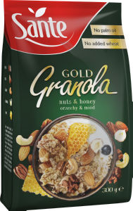 kosmiči za zajtrk oreški in med granola gold, sante, 300g