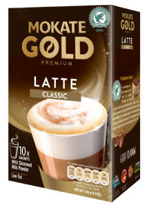 Napitek kavni Mokate, instant, Gold premium, latte, classic, 140 g