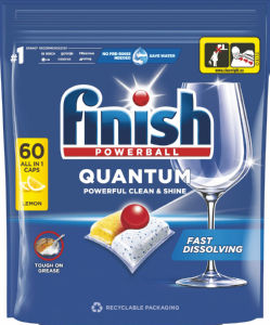 Tablete za Strojno Pomivanje Posode Finish Quantum Lemon 60 tablet
