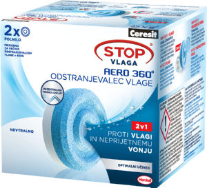odstranjevalec vlage ceresit power tab 2v1, 2x450 g