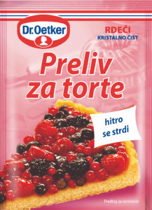 rdeči preliv za torte