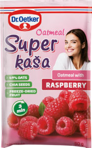 ovsena kaša z malino in chia semeni super kaša