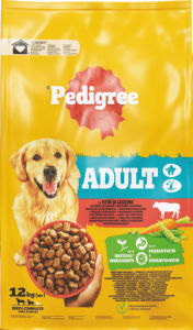Briketi za pse Pedigree, adult, govedina, zelenjava, 12 kg