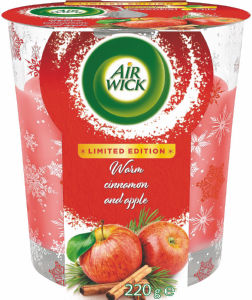 Sveča dišeča Airwick, Tesla, Big Warm Cinnamon and Apple, 220 g
