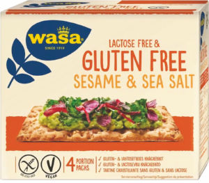 Kruhki Wasa s sezamom in morsko soljo, brez glutena in laktoze, 240 g