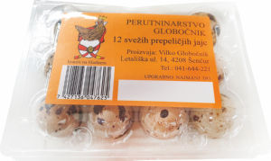 Jajca prepeličja Perutninarstvo Globočnik, sveža, 12/1