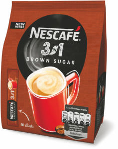 instant kava 3v1 rjavi sladkor, nescafe, 165 g