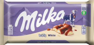 bela mlečna čokolada bubbly