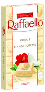 polnjena bela čokolada raffaello