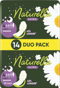 higienski vložki, nočni, camomile, naturella ultra, 14/1