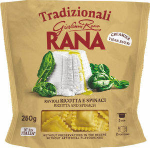 sveži tortelini s skuto in špinačo, rana, 250 g