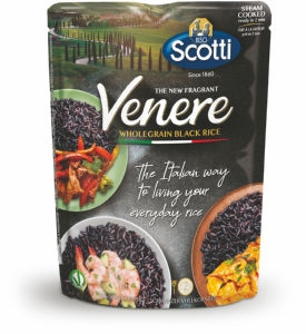 polnozrnati črni riž, venere, riso scotti, 230 g