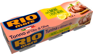 tuna v oljčnem olju z limono in poprom, rio mare, 3 x 80 g