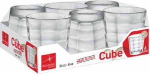 Garnitura kozarcev za sok Cube, 6/1, 360 ml