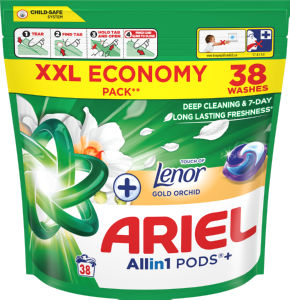 Pralni prašek Ariel, kapsule, Tol gold orchid, 38/1