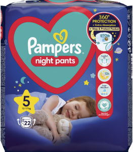 nočne hlačne plenice št.5 12-17kg, pampers, 22/1