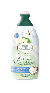 gel za prhanje beli mošus in bombaž, l´angelica officinalis, 500ml