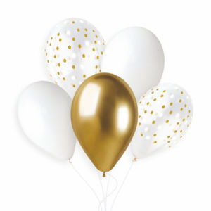 Baloni Chic Dots, sort., fi 33 cm, 5/1