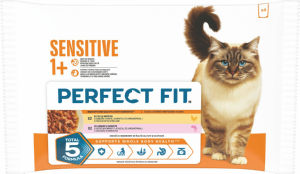 Hrana za mačke, Perfect fit puch, Sensitive mix, 4x85g