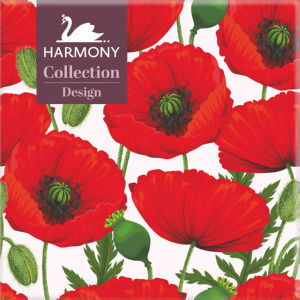 Serviete Harmony, mak, 3sl., 33 x 33 cm, 20/1