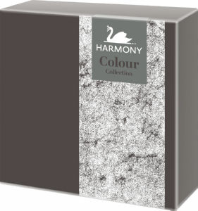 Serviete Harmony, črne, 3sl., 33 x 33 cm, 20/1