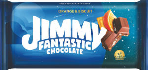 Čokolada mlečna Jimmy Fantastic, pomaranča, keks, 160 g