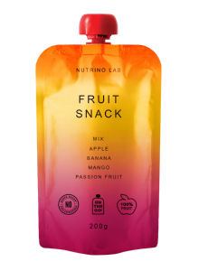 Kaša Nutrino Lab, Sadni snack, jabolko, mango, pasionka, banana, 200 g