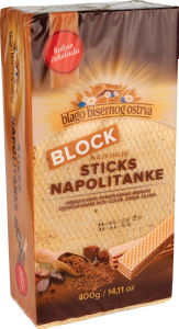 Napolitanke, blok, kakav, 400g