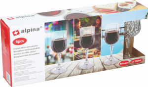 Set kozarcev Alpina, za vino, 6/1